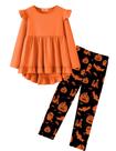 Conjunto de pulôver de manga comprida de duas peças da Girls Outfit Yekaty Conjunto de pulôver de manga comprida de duas peças da Girls Outfit Yekaty