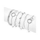 Conjunto De Pulseiras Ajustáveis Com Borlas Geométricas - 6 Peças Empilháveis Modernas Para O Dia a