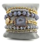 Conjunto de pulseiras Bohemian Stacked 7 peças para mulheres