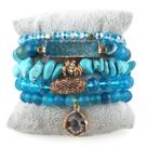 Conjunto de pulseiras Bohemian Stacked Stone para mulheres (5 peças) Conjunto de pulseiras Bohemian Stacked Stone para mulheres (5 peças)