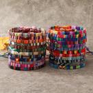 Conjunto De Pulseiras Coloridas Estilo Boêmio Para Mulheres, 24 Peças Aleatórias, Braceletes De