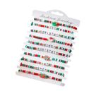 Conjunto De Pulseiras De Natal Multicoloridas Com Tema De Papai Noel E Caixa De Presente De Biscoito