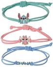 Conjunto de pulseiras Disney Lilo & Stitch, licença oficial de 3 peças