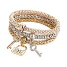 Conjunto De Pulseiras Femininas Da Moda Com Pingentes De Coração, Coruja, Chave, Música, Borboleta E