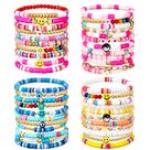 Conjunto de pulseiras Friendship Ecally Heishi Surfer Clay Bead x44 Conjunto de pulseiras Friendship Ecally Heishi Surfer Clay Bead x44