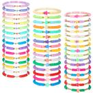 Conjunto de pulseiras Friendship Jadive, 48 peças coloridas para crianças e meninas