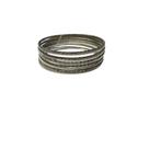 Conjunto de Pulseiras Indiana Prateada Lisas 11 Pçs