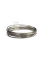 Conjunto de Pulseiras Indiana Prateada Lisas 12 Pçs