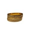 Conjunto De Pulseiras Indianas Douradas 6 Argolas