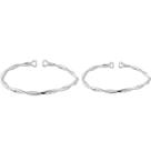 Conjunto de pulseiras Mobius Twist Open Cuff para casal