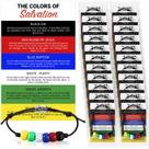 Conjunto de pulseiras Salvation Misdary, 300 unidades com cartões de oração