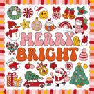 Conjunto de quadro de avisos de Natal com recorte decorativo Conjunto de quadro de avisos de Natal com recorte decorativo