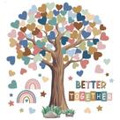 Conjunto de quadros de avisos Adduster Classroom Tree com recortes de coração