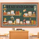 Conjunto de quadros de avisos Qilery Read and Grow Classroom Decor Conjunto de quadros de avisos Qilery Read and Grow Classroom Decor