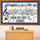 Conjunto de quadros de avisos Yiaoyinnz Music Notes Decoração de sala de aula