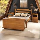Conjunto de Quarto 1 Cama 2 Mesas de Cabeceira e Baú Porteira Conjunto de Quarto 1 Cama 2 Mesas de Cabeceira e Baú Porteira