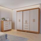 Conjunto de Quarto com 1 Guarda-roupa e 1 Cômoda