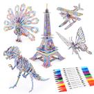 Conjunto de Quebra-Cabeças 3D para Colorir BEARUN - Artesanato Infantil (6-12 anos)