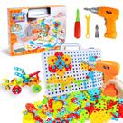 Conjunto de quebra-cabeças Mosaic Toy Drill Haifeng para crianças de 3 a 10 anos, 237 unidades