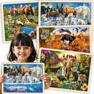 Conjunto de quebra-cabeças QUOKKA 4SET Realistic Montessori de madeira 36 peças Conjunto de quebra-cabeças QUOKKA 4SET Realistic Montessori de madeira 36 peças