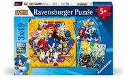 Conjunto de quebra-cabeças Ravensburger Sonic The Hedgehog 3 x 49 peças para crianças