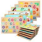 Conjunto de quebra-cabeças WOOD CITY Toddler com formato de número de alfabeto Conjunto de quebra-cabeças WOOD CITY Toddler com formato de número de alfabeto