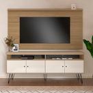 Conjunto de Rack Liberty com Painel para TV até 75 Polegadas Nevada Carvalho e Off White Conjunto de Rack Liberty com Painel para TV até 75 Polegadas Nevada Carvalho e Off White