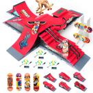 Conjunto de rampas de skate Finger RNGODO 6 em 1 com 6 escalas