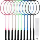 Conjunto de raquetes de badminton Woanger 10 raquetes 15 petecas 67 cm