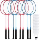 Conjunto de raquetes de badminton Woanger, pacote com 8, 67 cm, com petecas Conjunto de raquetes de badminton Woanger, pacote com 8, 67 cm, com petecas