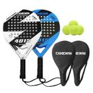 Conjunto de raquetes de padel Gamewin 100% fibra de carbono com 4 bolas e mangas