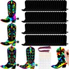 Conjunto de raspadinhas Hungdao Western Cowboy Boot para meninos, 80 unidades