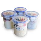 Conjunto de recipientes BubbleWally Overnight Oats, 4 peças, 500 ml