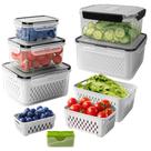 Conjunto de recipientes de armazenamento de frutas Freshmage, 5 unidades com escorredor