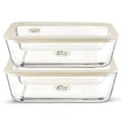 Conjunto de recipientes para alimentos Urban Green Glass com tampa de vidro 2x87mL