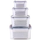 Conjunto de recipientes para armazenamento de alimentos na geladeira Ronanemon, pacote com 4 unidades, sem BPA