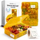 Conjunto de recipientes para lanches Mothercould com 8 compartimentos x2
