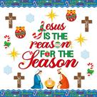 Conjunto de recortes de Natal BeyUmi 96 unidades Jesus is The Reason Conjunto de recortes de Natal BeyUmi 96 unidades Jesus is The Reason