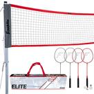 Conjunto de rede de badminton Franklin Sports Elite com raquetes e acessórios