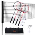 Conjunto de rede de badminton VEVOR Outdoor Backyard Beach Park com postes