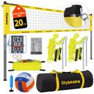 Conjunto de rede de voleibol ao ar livre Olybeaka, bomba de postes ajustáveis de 6 m Conjunto de rede de voleibol ao ar livre Olybeaka, bomba de postes ajustáveis de 6 m