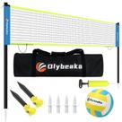 Conjunto de rede de voleibol Olybeaka 20FT Outdoor com rede antiflacidez Conjunto de rede de voleibol Olybeaka 20FT Outdoor com rede antiflacidez