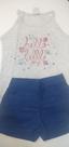 Conjunto de regata e shorts fem infantil