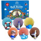 Conjunto de relaxamento Bath Bombs para crianças com brinquedos náuticos x6