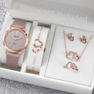 Conjunto De Relógios De Pulso Femininos De Moda Com 6 Peças, Mostrador Fosco, Pulseira De Couro E Conjunto De Relógios De Pulso Femininos De Moda Com 6 Peças, Mostrador Fosco, Pulseira De Couro E