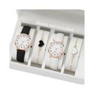 Conjunto De Relógios De Quartzo Femininos 4/6PCS Com Mostrador Árabe, Pulseira De Couro E Bracelete Conjunto De Relógios De Quartzo Femininos 4/6PCS Com Mostrador Árabe, Pulseira De Couro E Bracelete