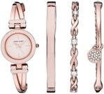 Conjunto de Relógios e Pulseiras Femininos Anne Klein com Cristais