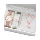 Conjunto De Relógios Femininos De Quartzo Com Pulseira De Couro E Flores, 6 Peças, Relógios De Pulso Conjunto De Relógios Femininos De Quartzo Com Pulseira De Couro E Flores, 6 Peças, Relógios De Pulso