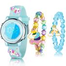 Conjunto de relógios Yaomiao Kids Unicorn Waterproof com alarme 3-10Y