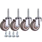 Conjunto de rodas Caster NERILEE de borracha de 2 polegadas para móveis, pacote com 4 Conjunto de rodas Caster NERILEE de borracha de 2 polegadas para móveis, pacote com 4